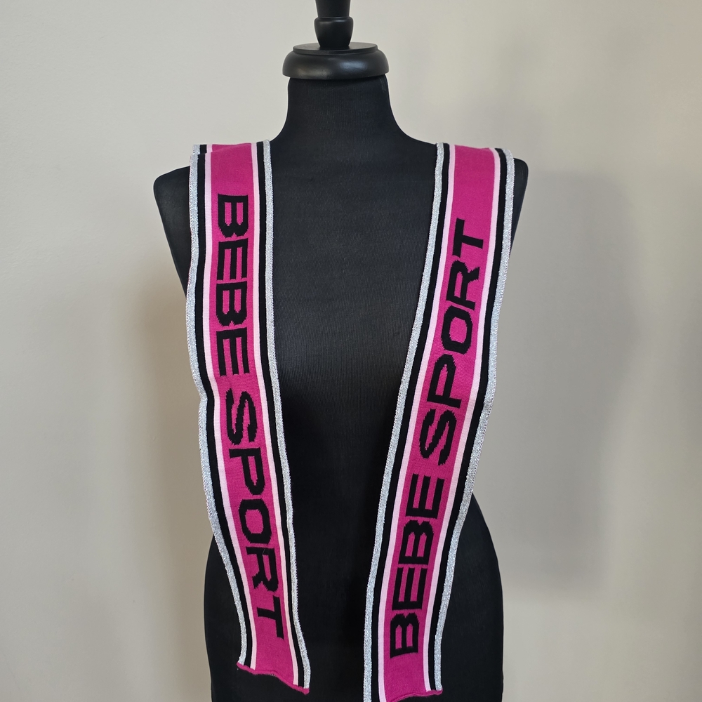 Bebe Sport Pink and Black Knit Accessory
